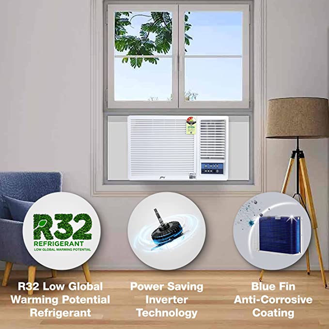 Godrej 1.5 Ton 3 Star, Turbo Mode, Window AC (Copper, Anti Corrosive Blue Fin, 2023 Model, AC 1.5T WFC 18UTC3-WWA Window, White) Godrej 1.5 Ton 3 Star, Turbo Mode, Window AC (Copper, Anti Corrosive Blue Fin, 2023 Model, AC 1.5T WFC 18UTC3-WWA Window, White)
